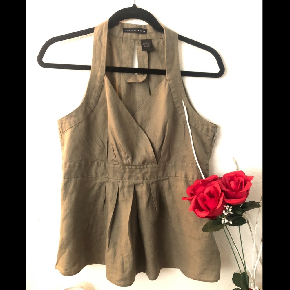 Grace Element Peplum Top Sz 6